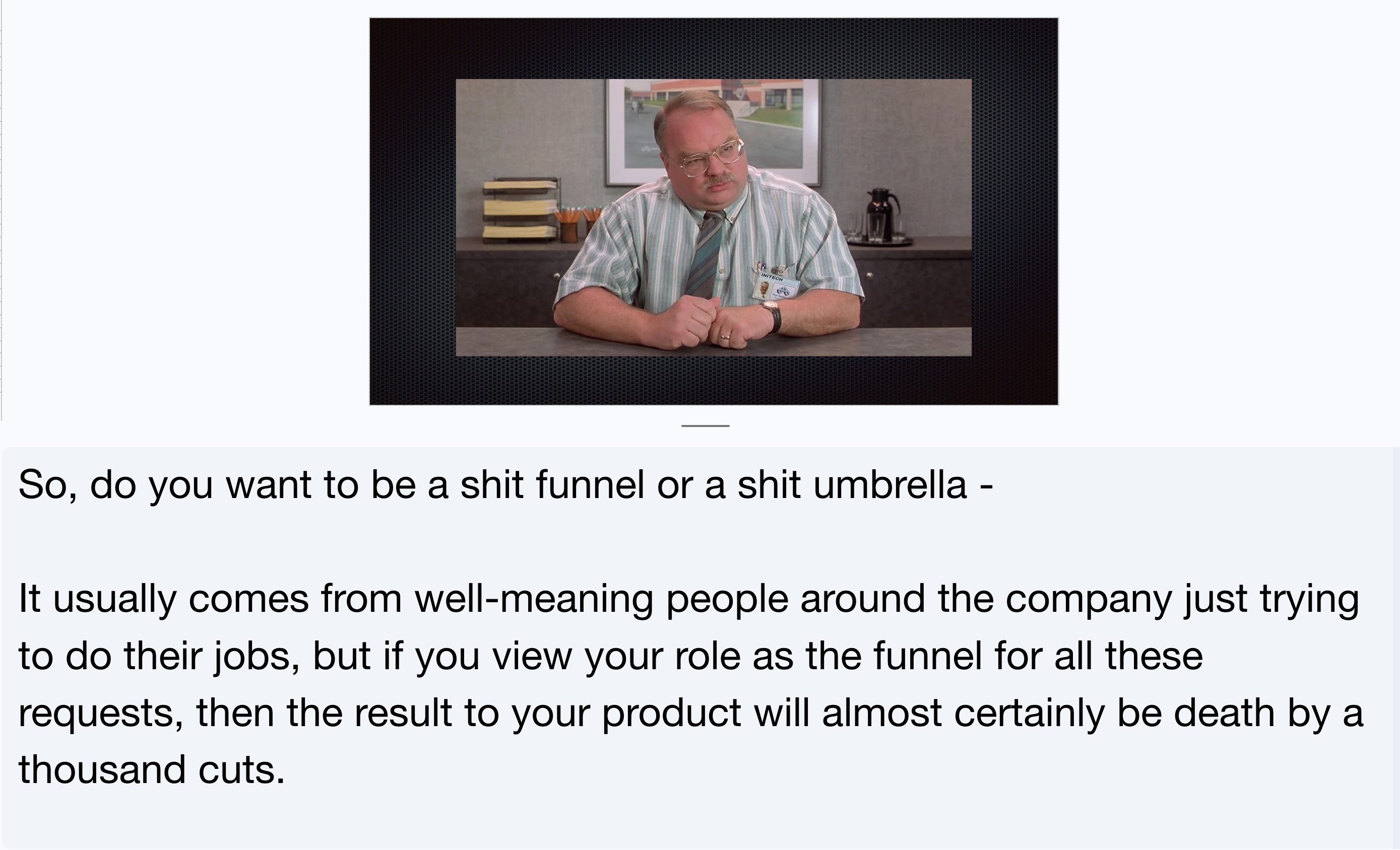 From the deck, 2015. Closing slide.